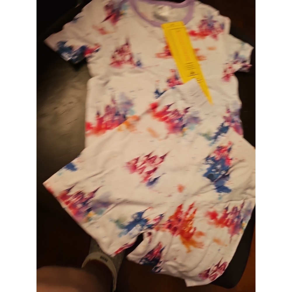 Bamboo 2 T 2 Piece Shirt And Shorts Set Castle Purple/white